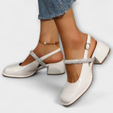 Celandra - Mary Janes com tiras brilhantes e salto bloco