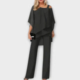 Conjunto de noite em chiffon