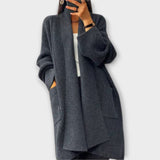 Euphemia - Cardigan de malha longo