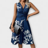 Lina - Vestido de Verão com Decote Plissado