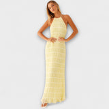 Adeline - Vestido Longo com Decote Halter