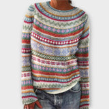 Sweater vintage tricotado para mulheres