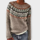 Sweater vintage tricotado para mulheres