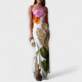 De Sapphire - Vestido Maxi Patchwork Elegante