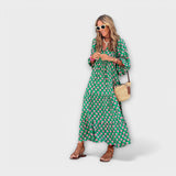 Dana – Vestido Geométrico Elegante