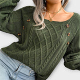 Malia - Sweater tricotado com botões
