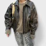 Chandra - Jeans vintage com padrão de leopardo