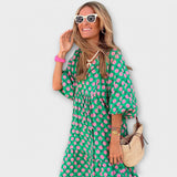 Dana – Vestido Geométrico Elegante