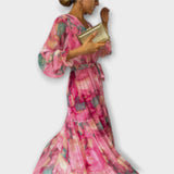 Evelyn - Vestido Maxi Aquarela dos Sonhos