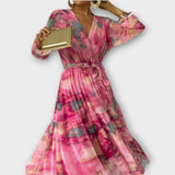 Evelyn - Vestido Maxi Aquarela dos Sonhos