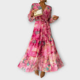 Evelyn - Vestido Maxi Aquarela dos Sonhos