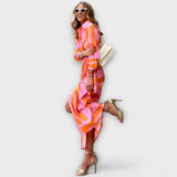 Clarissa - Vestido Midi de Camisa Listrado