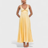 Maria - Vestido Amarelo com Decote em V