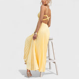 Maria - Vestido Amarelo com Decote em V