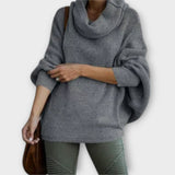 Ulrike - Suéter feminino elegante em estilo tartaruga