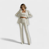 Selina - Conjunto estiloso de 3 peças (Blazer, Top, Calças)