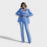 Selina - Conjunto estiloso de 3 peças (Blazer, Top, Calças)