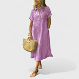 Angela - Vestido Listrado Arejado