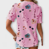 Emily - Blusa de moda com decote em V