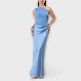 Vestido maxi elegante com um ombro