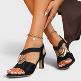 Jasmina - Sandálias Elegantes com Fivela Decorativa