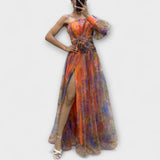 Cecilia - Vestido elegante com fenda