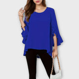 Aria - Blusa de primavera perfeita com decote redondo