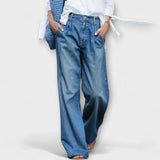 Ava - Jeans de qualidade com pernas largas