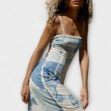 Terazza Ric Rac - Casaco Maxí de Linho com Corte Flare
