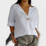 Célia - Blusa de Linho Casual