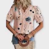 Emily - Blusa de moda com decote em V