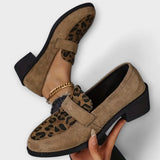 Karla - Sapatos elegantes para senhora com padrão de leopardo