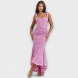 Renske - Vestido longo com corpete elegante e refinado