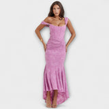 Renske - Vestido longo com corpete elegante e refinado