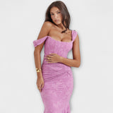 Renske - Vestido longo com corpete elegante e refinado