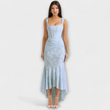 Renske - Vestido longo com corpete elegante e refinado