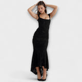Renske - Vestido longo com corpete elegante e refinado