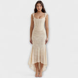 Renske - Vestido longo com corpete elegante e refinado
