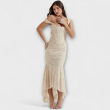 Renske - Vestido longo com corpete elegante e refinado