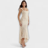 Renske - Vestido longo com corpete elegante e refinado