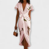 Vestido de satin com atilho