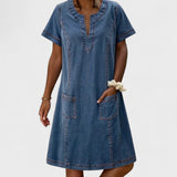 Helga - Vestido de Denim Macio