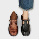 Isla - Elegantes Mary Janes de Couro