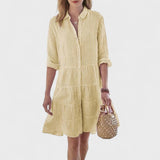 Margarida - Vestido Listrado Arejado