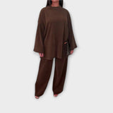 Ingrid - Conjunto em tamanho oversized - Estilo canelado