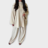 Ingrid - Conjunto em tamanho oversized - Estilo canelado