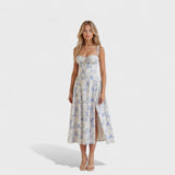 Kiana - Vestido Midi com Corpete