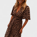 Žaneta - Vestido com Padrão de Leopardo