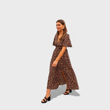 Žaneta - Vestido com Padrão de Leopardo