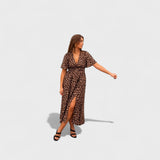 Žaneta - Vestido com Padrão de Leopardo